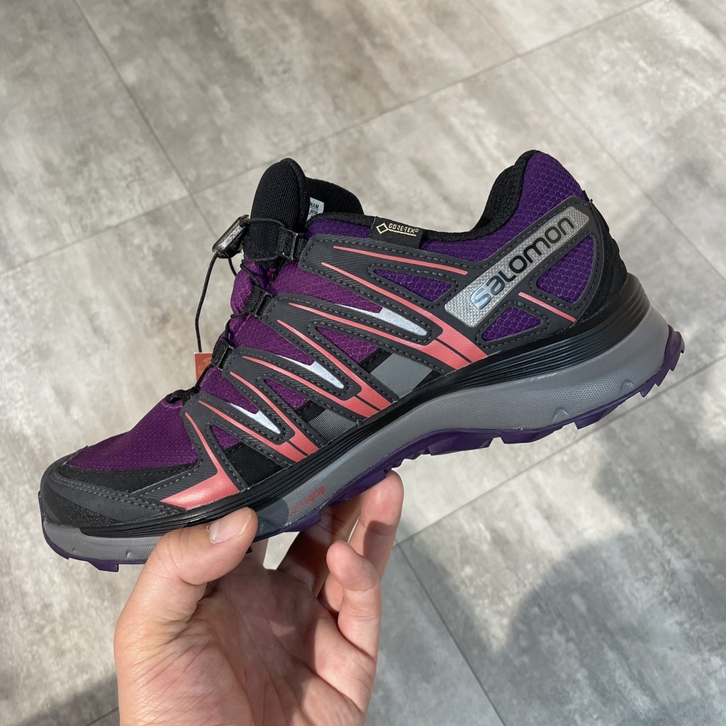 BTW 法國 Salomon 男女 XA Lite GTX 防水 多功能健走鞋 野跑鞋 登山鞋 黑紫