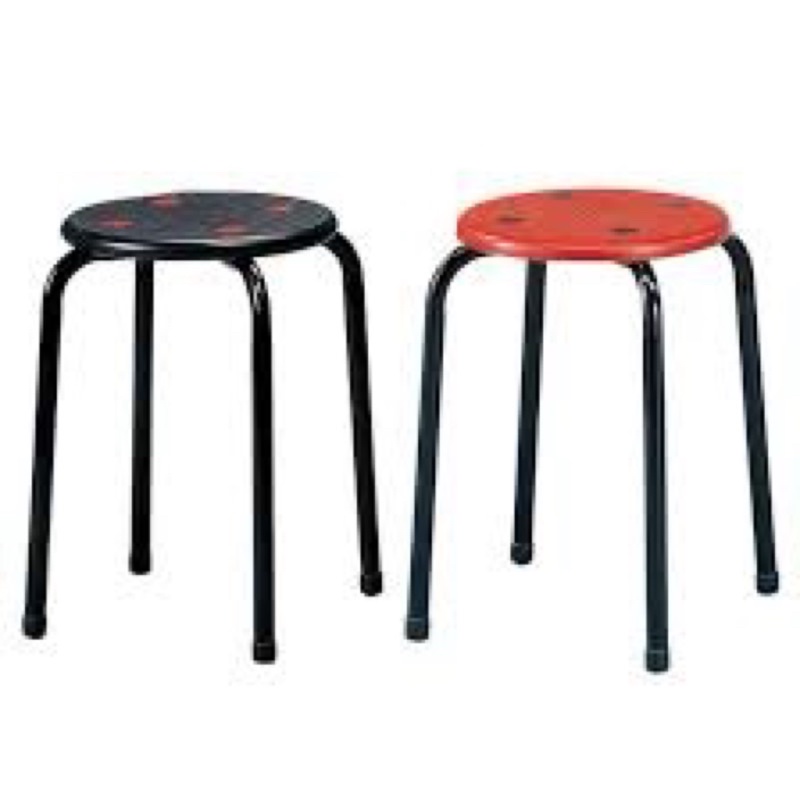黑面紅點椅 紅面黑點椅 餐桌椅 寫字椅 小吃販 餐廳 休閒椅