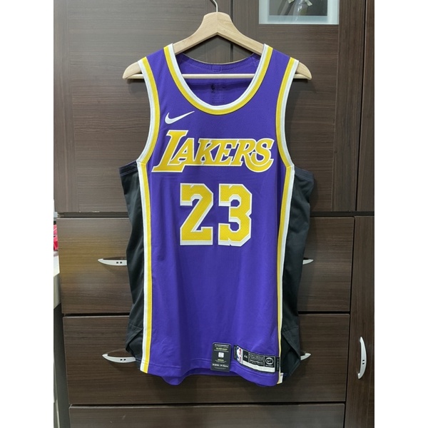 NIKE NBA JAMES 客場紫 湖人 AU 球員版 M號(44) 球衣