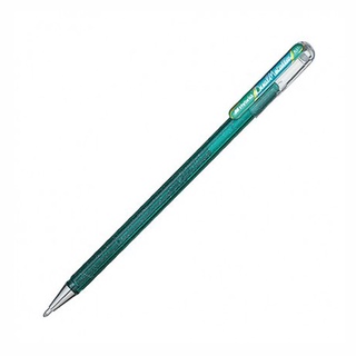 Pentel K110 彩蝶兩混色中性筆-綠色與金屬藍色