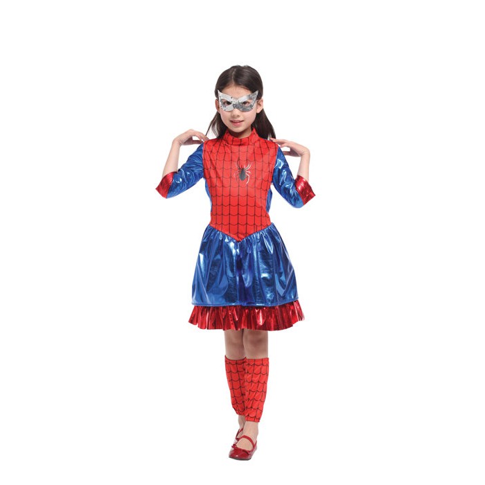 現貨在台-萬聖節服裝,萬聖節裝扮,復仇者聯盟服裝,兒童變裝服-蜘蛛人服裝/閃亮蜘蛛女