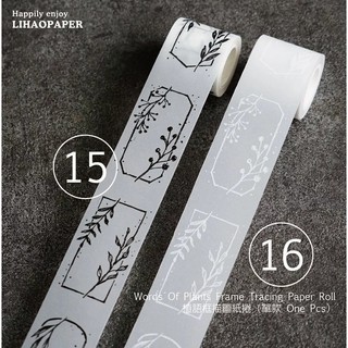 [紙膠帶分裝]Lihaopaper 植語框描圖紙捲 紙膠帶分裝