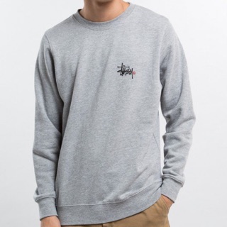 【area0439】STUSSY BASIC LOGO CREW 大學T 厚棉T 長TEE 衛衣