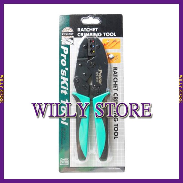 【WILLY STORE】 Pro'sKit 寶工  6PK-301R Y.O絕緣端子棘輪壓鉗1.25~5.5mm²