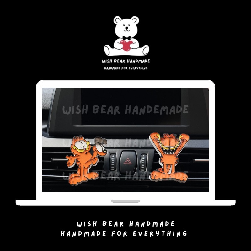 🧸 WISH BEAR 💌 加菲貓 香薰石膏 車用冷氣出風口擴香石裝飾 Garfield