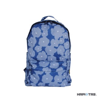 Hapi+Tas HAP0112 新型摺疊手提後揹包- 深藍塗鴉花朵【旅遊補給】 後揹包 美冠皮件 摺疊包