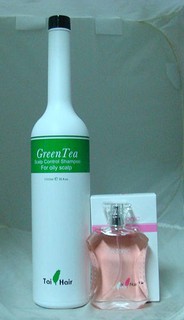 大頭造型 奧葳 綠茶控油洗髮精1000ml +女用養髮液100ml (附壓頭)