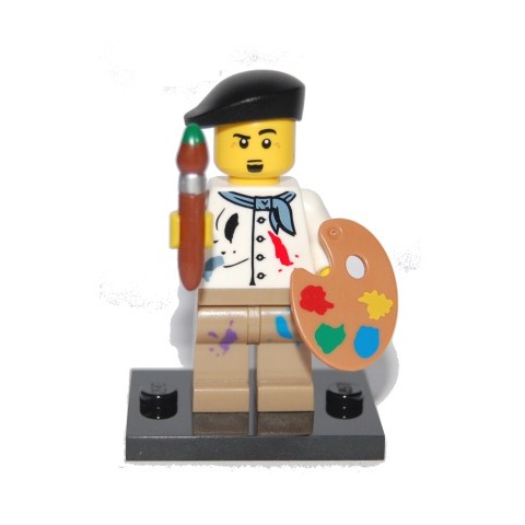 [BrickHouse] LEGO 樂高 8804 人偶抽抽樂4代 14號 畫家 Artist 夾鏈袋包裝無原外袋
