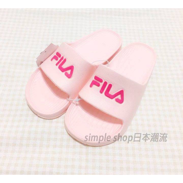 【Simple Shop】現貨 FILA拖鞋 運動拖鞋 防水拖鞋 FILA粉紅 馬卡龍 草莓牛奶 窄版