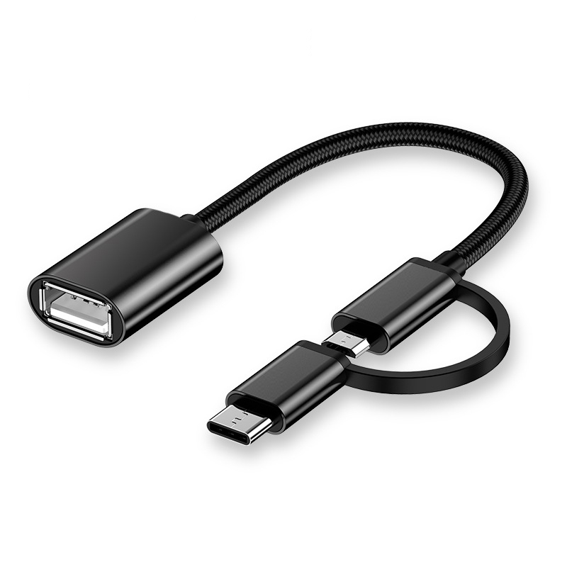 2合1 USB 3.0 OTG轉換線/C 型 + Micro USB公頭轉USB 3.0母頭適配器/兼容筆記本電腦