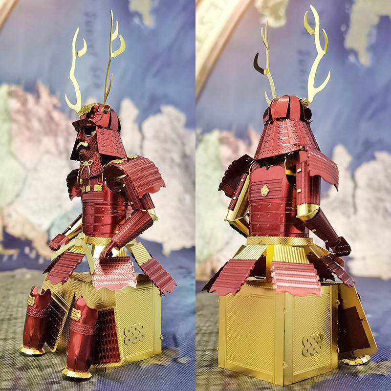 新品上架3d立體金屬diy拼裝模型日本甲胄戰國武士盔甲擺件真田幸村戰甲 蝦皮購物