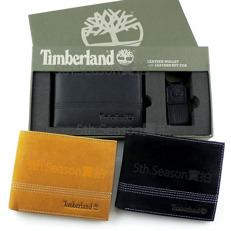 Timberland 專櫃正品 美國天柏嵐專櫃最新款黑色附零錢袋短夾 鑰匙圈禮盒組 男生皮夾男用真皮錢包 蝦皮購物