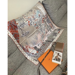 臺灣現貨 hermes 愛馬仕90*90 時代新聲絲巾