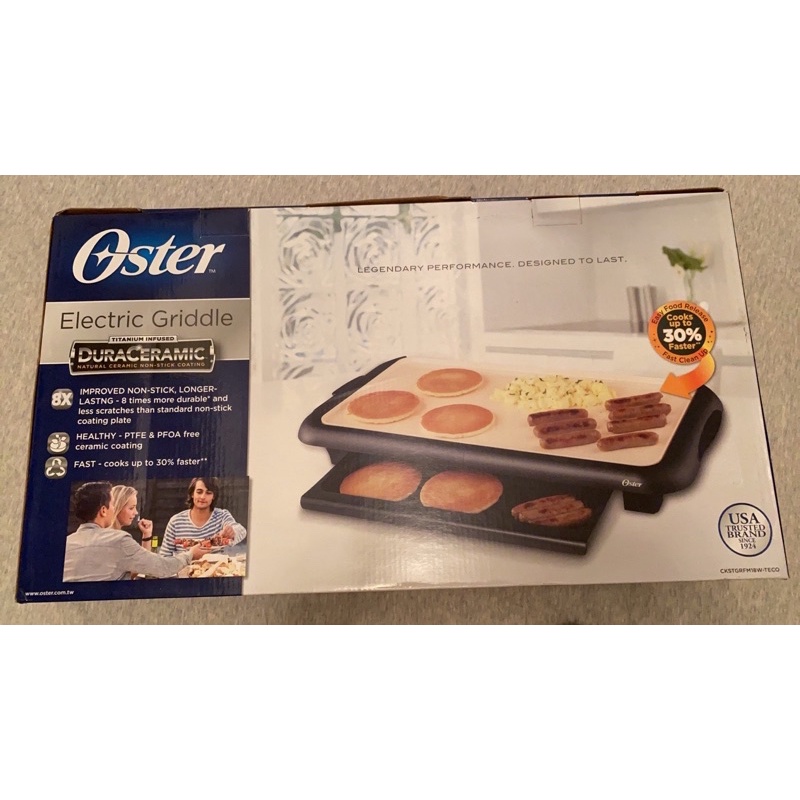 『 美國Oster BBQ陶瓷電烤盤CKSTGRFM18W-TECO 』