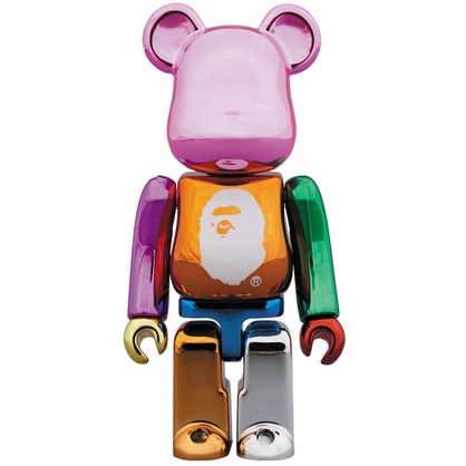 Image. 台中逢甲店 BE@RBRICK BEARBRICK 100% BAPE 25th MULTI COLOR