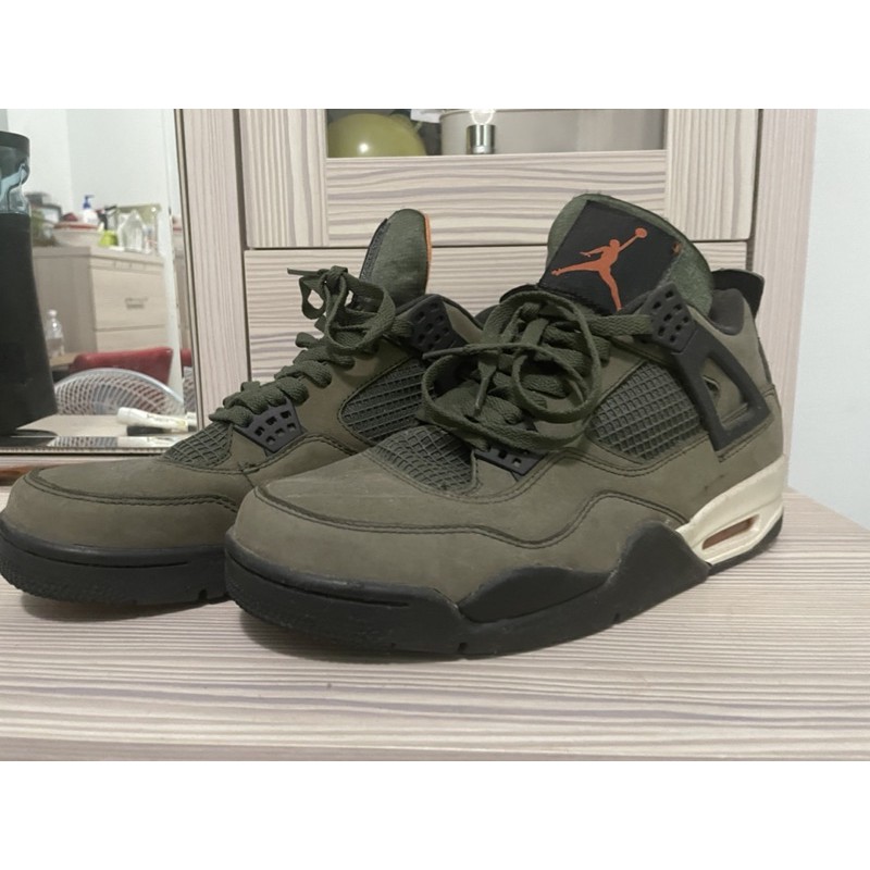 detaljer oversætter job Nike Jordan 4 Retro UNDFTD 軍綠色| 蝦皮購物