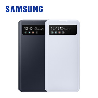 SAMSUNG Galaxy A71 5G A716 原廠透視感應皮套 側翻 白色 臺灣公司貨