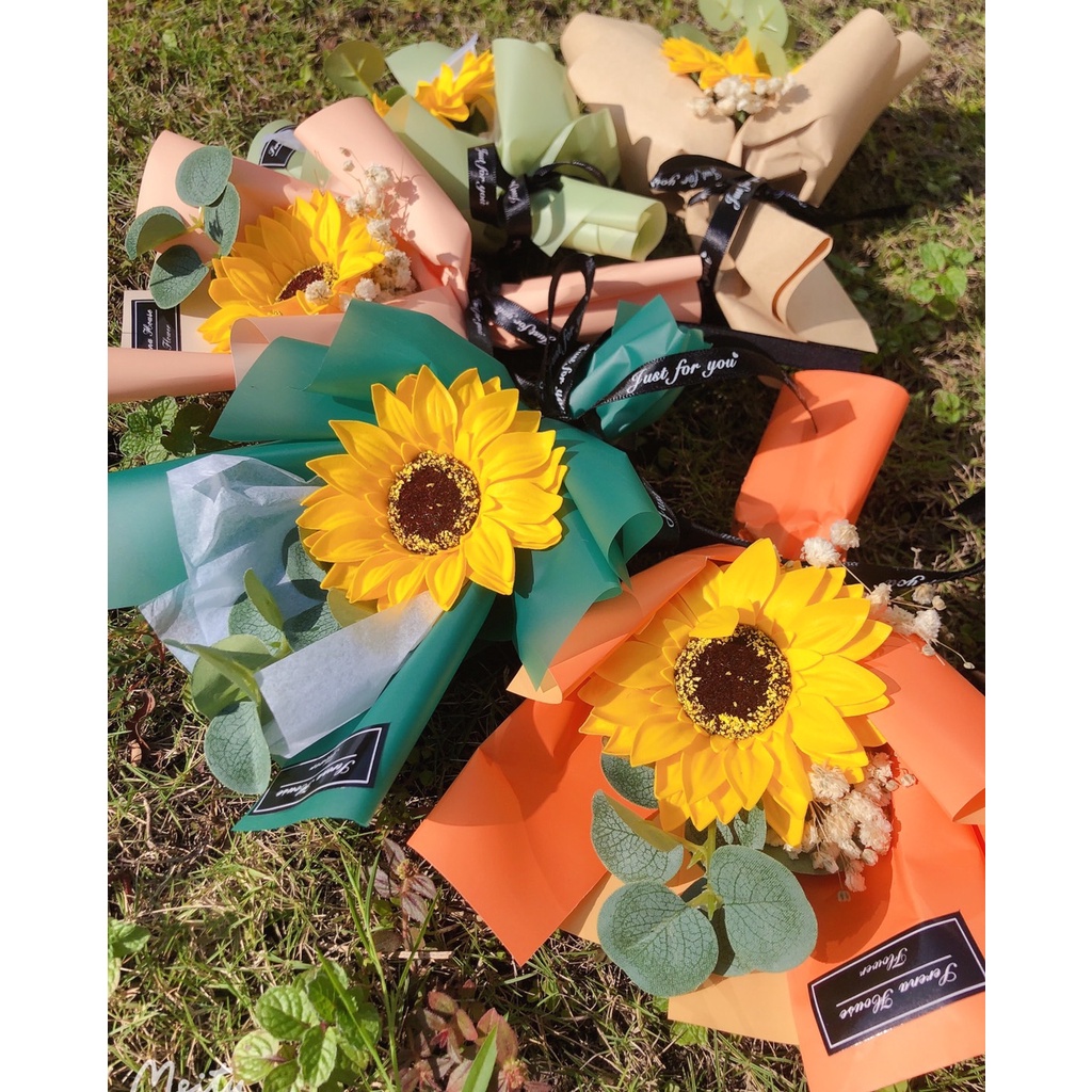 Serena House 香皂向日葵花束香皂花向日葵花束畢業禮物太陽花束生日花束畢業花束禮物攝影小物 蝦皮購物
