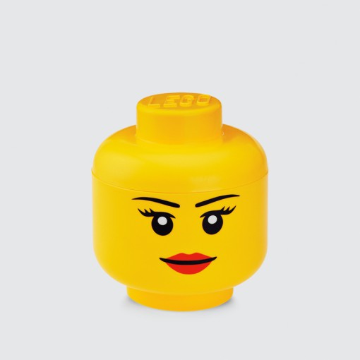 丹麥LEGO 放大版樂高人頭收納盒 (小女孩)