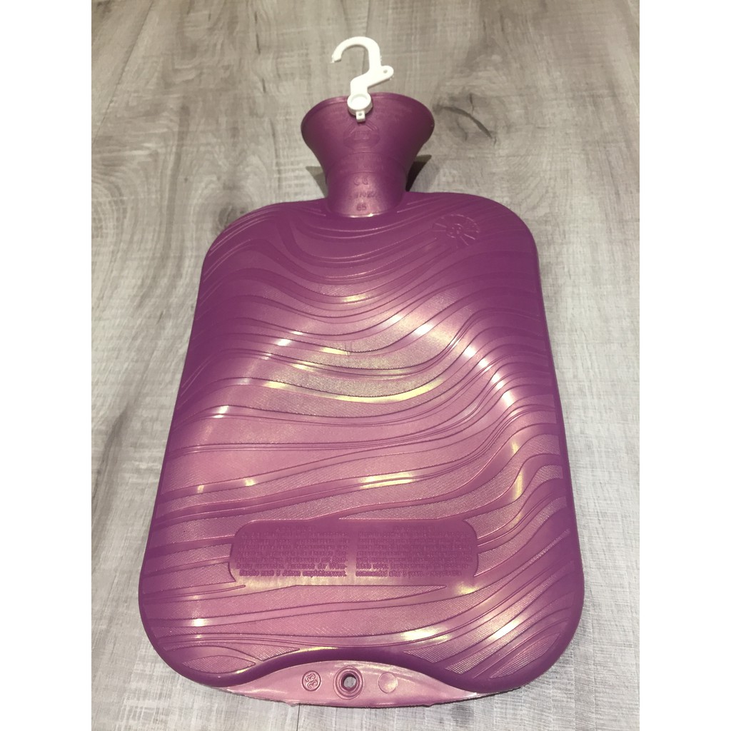 德國原裝Fashy夢幻紫水波紋熱水袋/冰水袋2L，二手售$300不含運不退換
