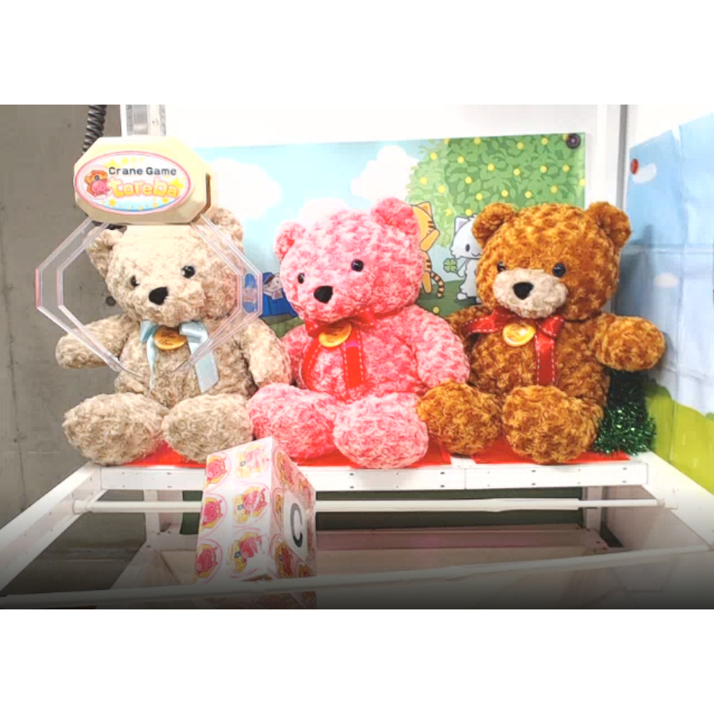 [小青蛙小舖]全新現貨!!日版 景品 Lovely Rose Bear 復古熊熊玩偶（特超大）粉紅色 咖啡色款 65CM