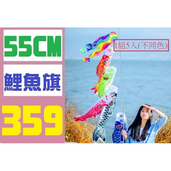 【三峽好吉市】鯉魚旗串組 55CM 1組5入 不同顏色 測風向 民宿裝飾 店面裝飾