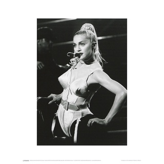 《Life 生活雜誌》瑪丹娜 Madonna (尖錐胸罩) 30X40複製畫