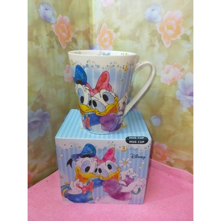 迪士尼 日本限定 Disney 唐老鴨 & 黛西 條紋版 陶瓷 馬克杯 咖啡杯 水杯