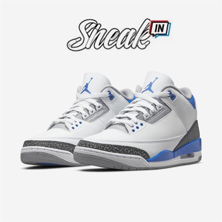 支持驗貨 Air Jordan 3 喬3 AJ3 賽車藍 白藍 爆裂紋 Nike 籃球鞋 運動鞋 CT8532-145