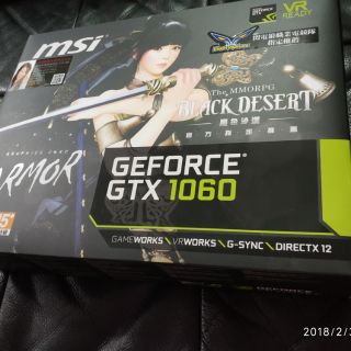 MSI GTX 1060 6G 2017/12月製