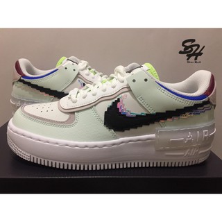 NIKE AIR AF1 SHADOW SE 蘋果綠 像素 雙勾 解構 CV8480-300