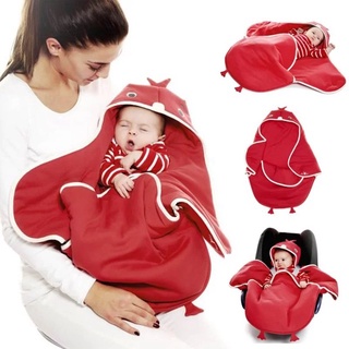 Wallaboo 海天使輕巧嬰兒抱袋包巾 - 可愛動物系列雙面款 小雞紅