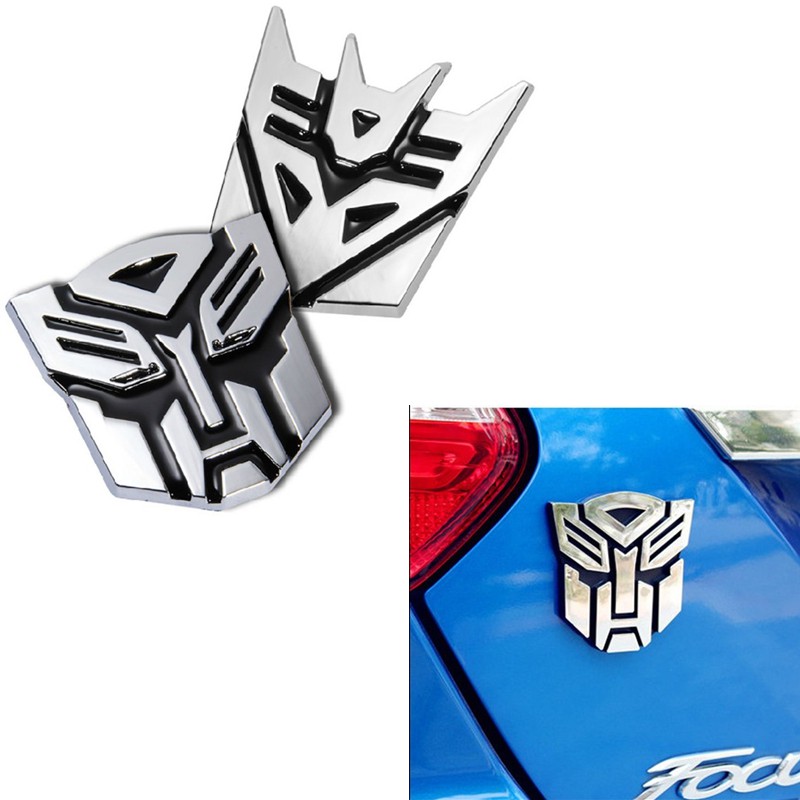 TRANSFORMERS 1pc 3D 汽車貼紙金屬變壓器, 用於汽車標誌車窗尾車車身裝飾汽車造型