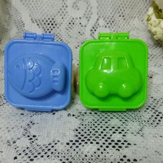 親子diy小魚 車車模型 雞蛋模 飯糰壓模 黏土模型 便當造型模2入裝