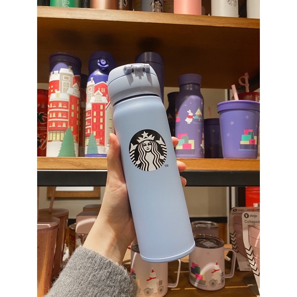 星巴克 Starbucks 蒼青藍女神保溫瓶 霧霾藍隨身瓶