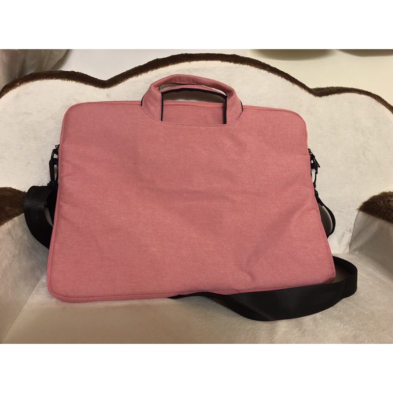 文青氣質筆電包-粉色、手提、側背