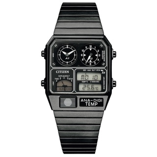 12期分期【高雄時光鐘錶公司】CITIZEN 星辰錶 JG2105-93E Chronograph系列 復古雙顯電子腕錶