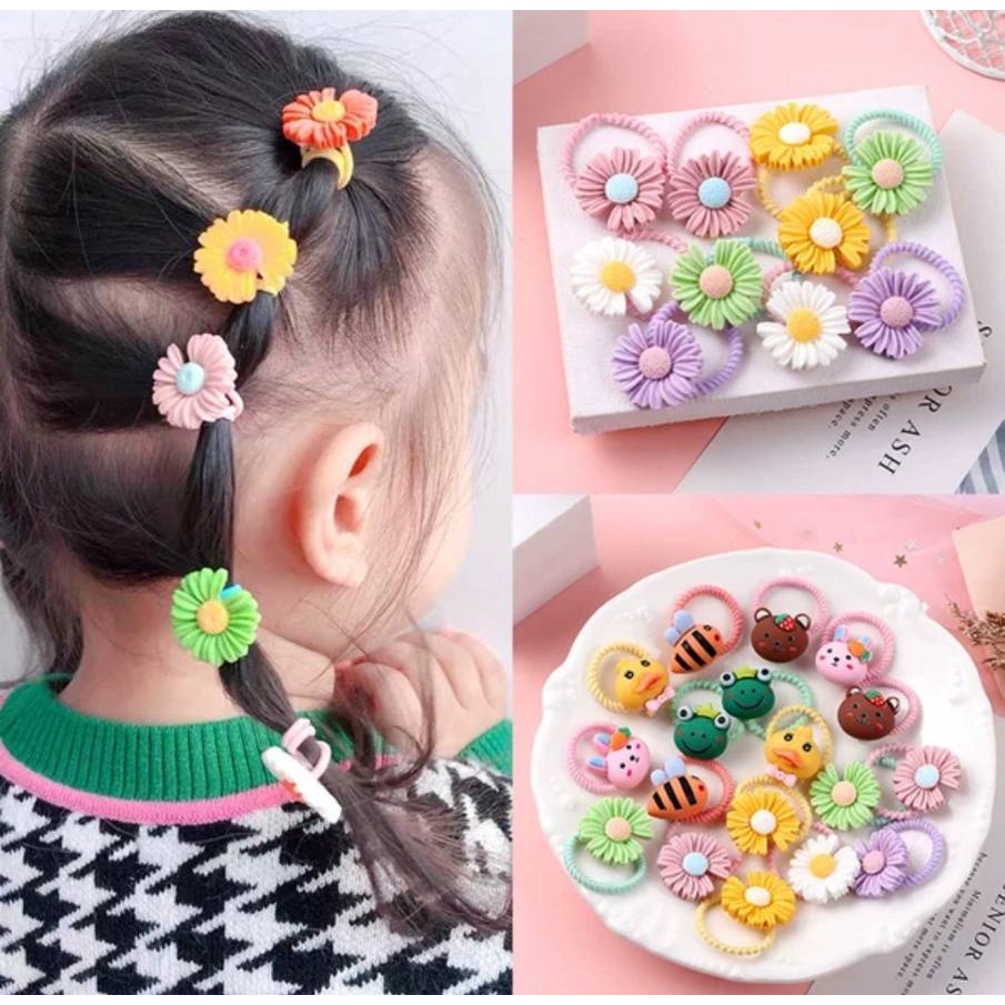 卡通髮束 拇指圈 髮繩 寶寶綁髮 頭繩 橡皮筋 髮圈 嬰幼兒髮圈 綁頭髮 造型 表演 幼兒園 安親班 托兒所 兒童