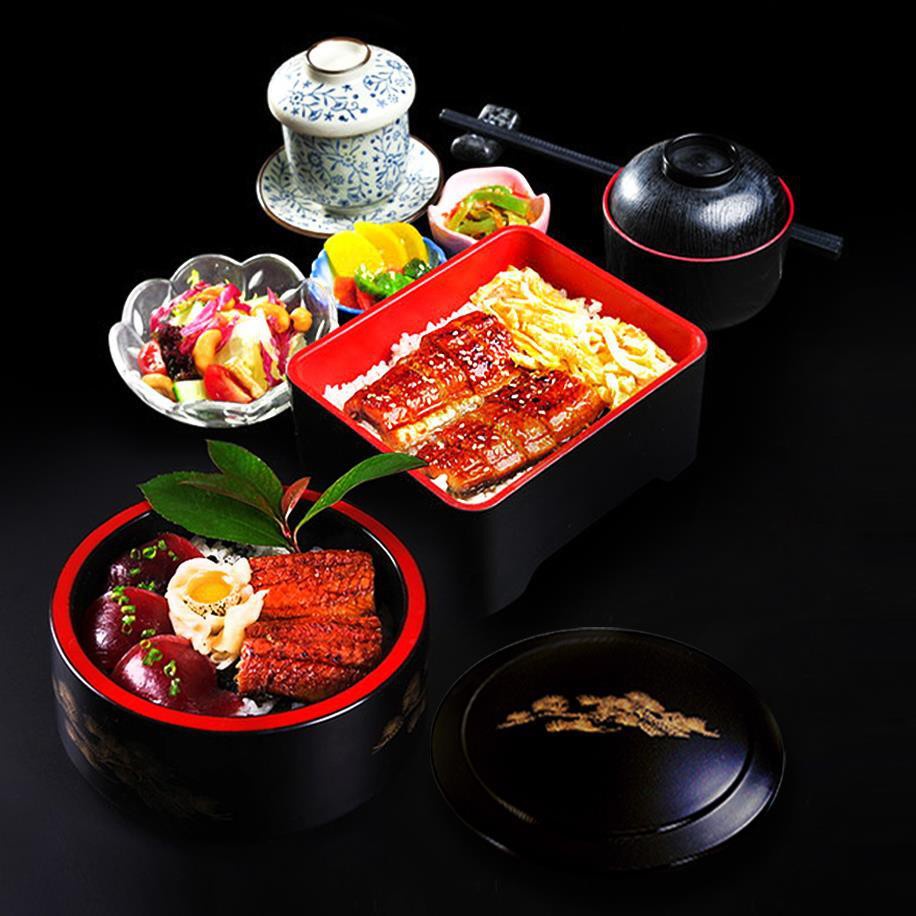 促銷金扇鰻魚飯盒壽司料理便當盒單層帶蓋日式便當盒點心外賣盒【致信誠店】