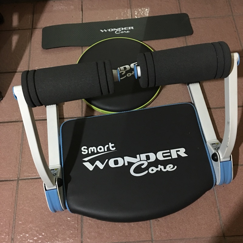 二手Wonder Core Smart全能輕巧健身機-糖霜藍+核心扭腰盤 健身器材 限面交自取