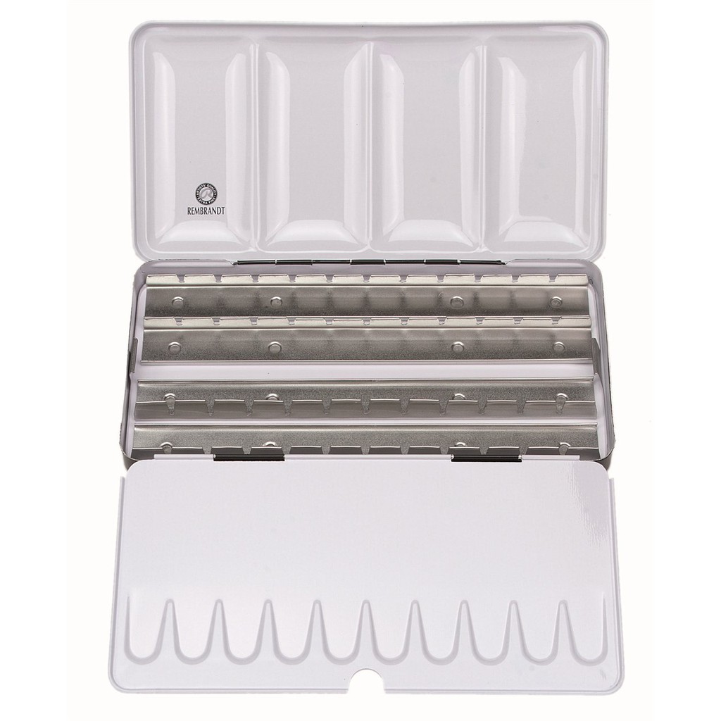 板橋酷酷姐美術荷蘭rembrandt林布蘭塊狀水彩空盒 48色鐵盒 蝦皮購物