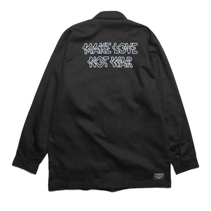 Under peace 19AW VARIATION / LONG COACH JACKET 長版 教練外套 黑色