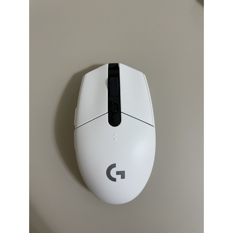 羅技白色g304滑鼠