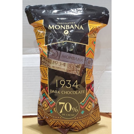 【小如的店】COSTCO好市多代購~法國 MONBANA 1934 70%迦納黑巧克力條(每包640g) 132984