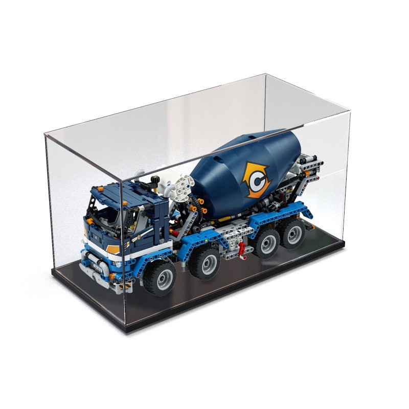 樂高 亞克力展示盒適用樂高42112 混凝土攪拌車模型拼裝透明防塵盒櫃罩