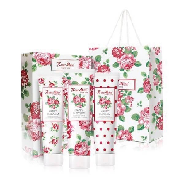 預購 韓國EVAS玫瑰香水護手霜禮盒 3條入 (附提袋)