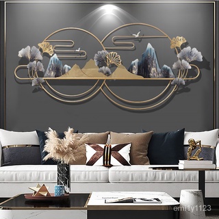 【台送到府】【台送到府】新中式輕奢牆飾金屬壁飾客廳沙發背景墻壁掛件創意餐廳墻面裝飾品