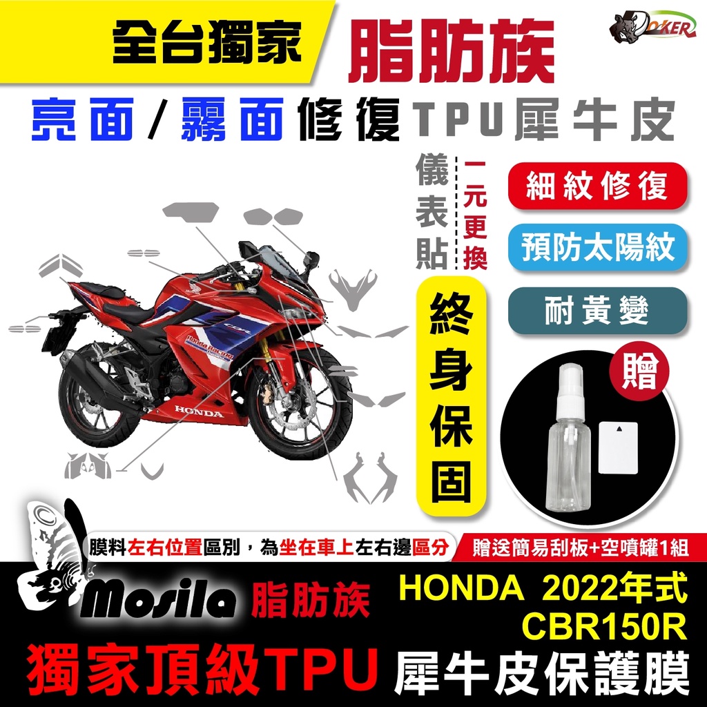 ［鍍客doker］22年 HONDA CBR150R 脂肪族 TPU 犀牛皮 前大燈 保護膜 防護膜 抗刮 抗UV