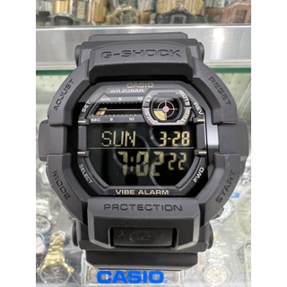【金台鐘錶】CASIO卡西歐G-SHOCK 震動 閃動響報 特務著用款 (霧黑金) GD-350-1B GD-350