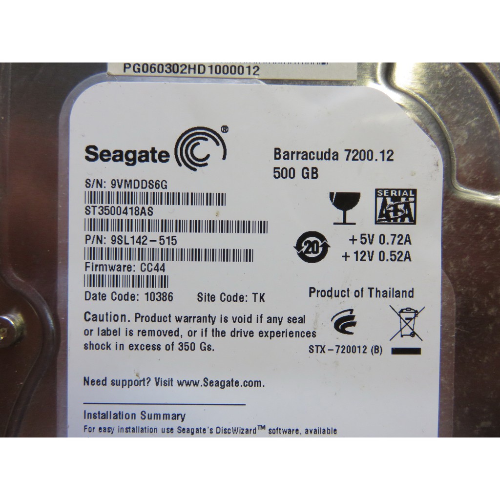 H.硬碟SATA2-Seagate 500GB ST3500418AS 梭魚12 16MB緩衝記憶體直購價130 | 蝦皮購物